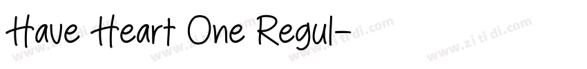 Have Heart One Regul字体转换